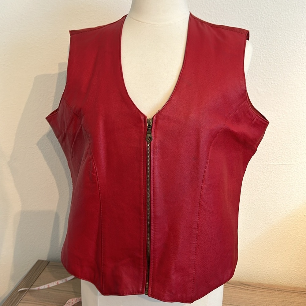 Vintage 🇺🇸 Red 100% genuine leather